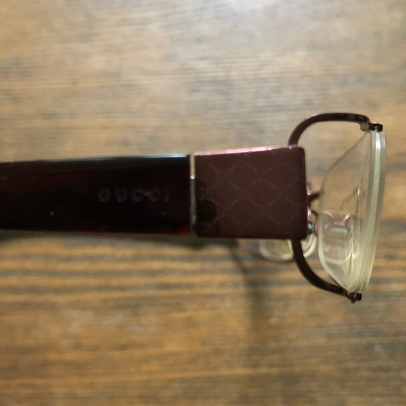 Gucci Eyeglasses Women  Burgundy Italy 125 - Picture 7 of 10